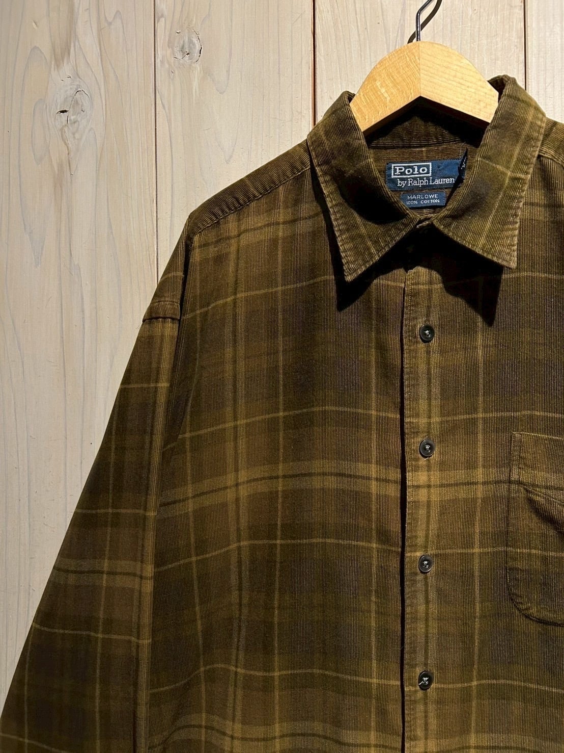 Polo by Ralph Lauren Marlowe ベロアチェックシャツ a.k.a.C.a.k.a vintage】“Polo by Ralph Lauren” “MARLOWE” Checkered