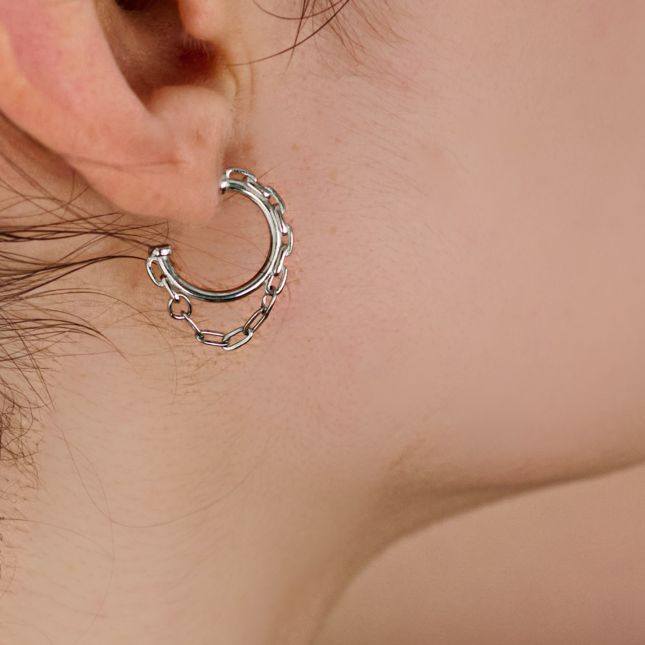 9/4(金)21時新作発売* stainless chain pierce