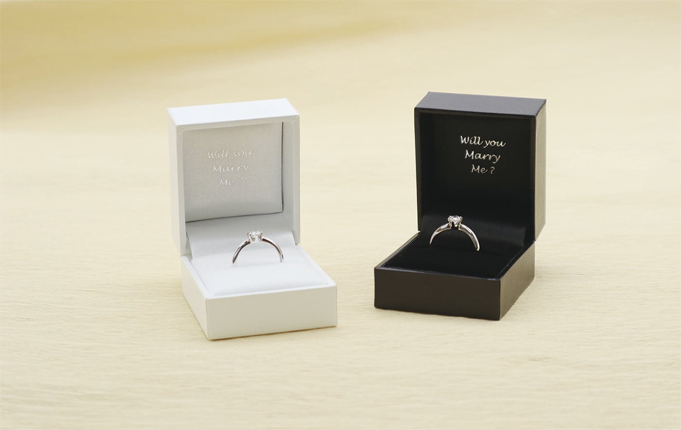 プロポーズ用リングケース 「Will you Marry Me?」メッセージ刻印入り