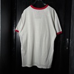 Disney ミッキーマウス　リンガーTシャツ　赤白　