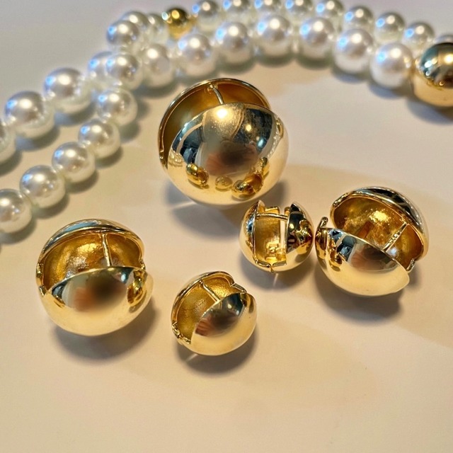 18k mirror ball pierce【 3size 2color 】