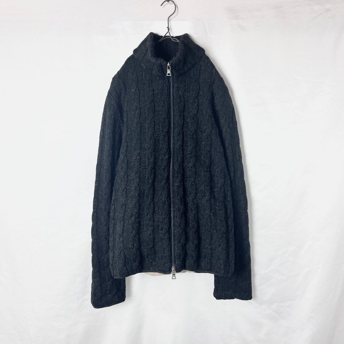 1999AW PRADA Uomo Padded Wool Drivers Knit Jacket プラダ パデッド 