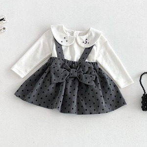 【BABY】グレードットサロペット
