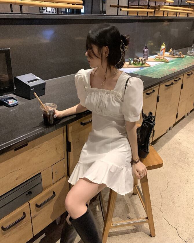 サマースリムドレス 夏物 スクウェア モンロー40839282685