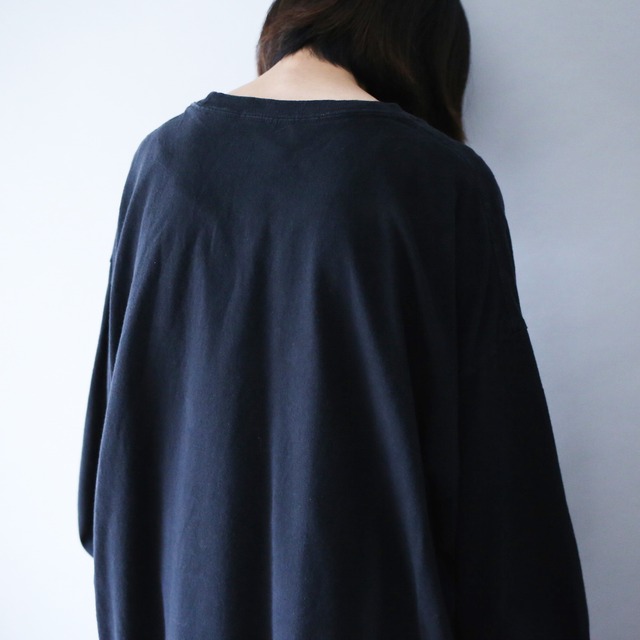 "ヒロアカ×ホークス"" box printed XXL over silhouette l/s tee