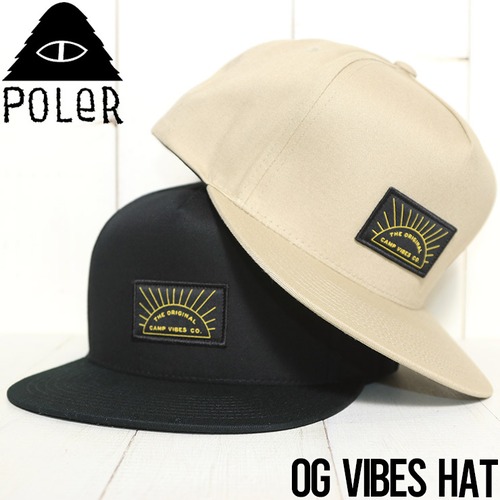 帽子 キャップ スナップバック POLeR ポーラー OG VIBES HAT 214ACU7006BLK