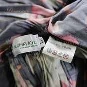 フラダンス 衣装 ワンピース ドレス ブラック系 ALOHA KIKI フラ ダンス チューブトップ 黒 赤 緑 リーフ柄 ハワイアン アロハ 華やか かわいい 日本製 レッド系 グリーン系