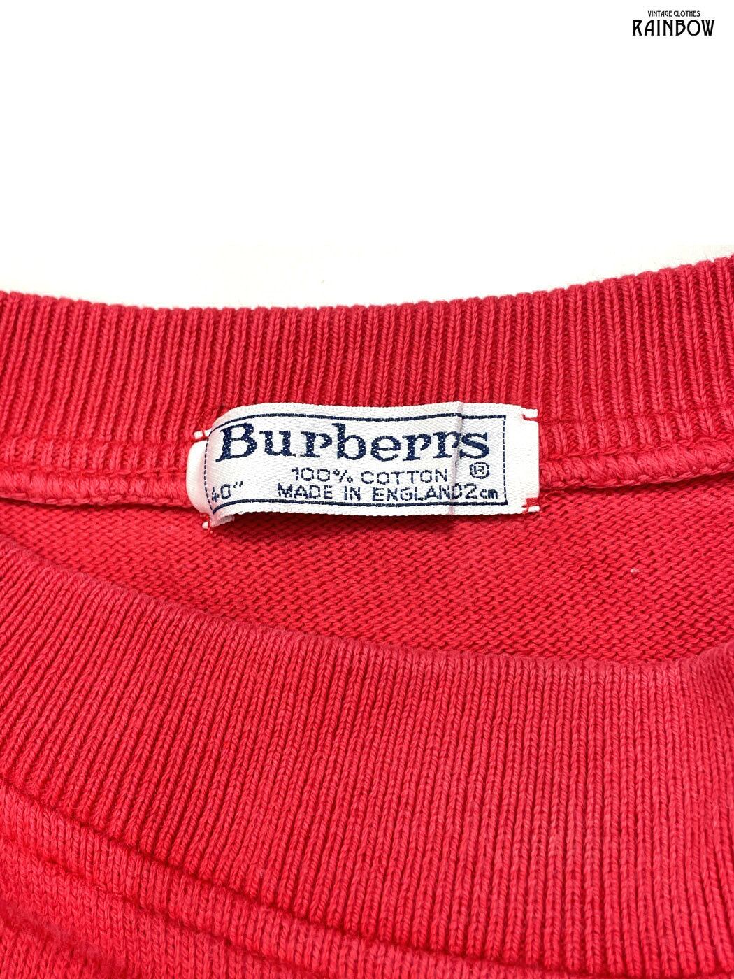 古着 Burberry's バーバリー イギリス製 刺繍 ブランドロゴ コットン