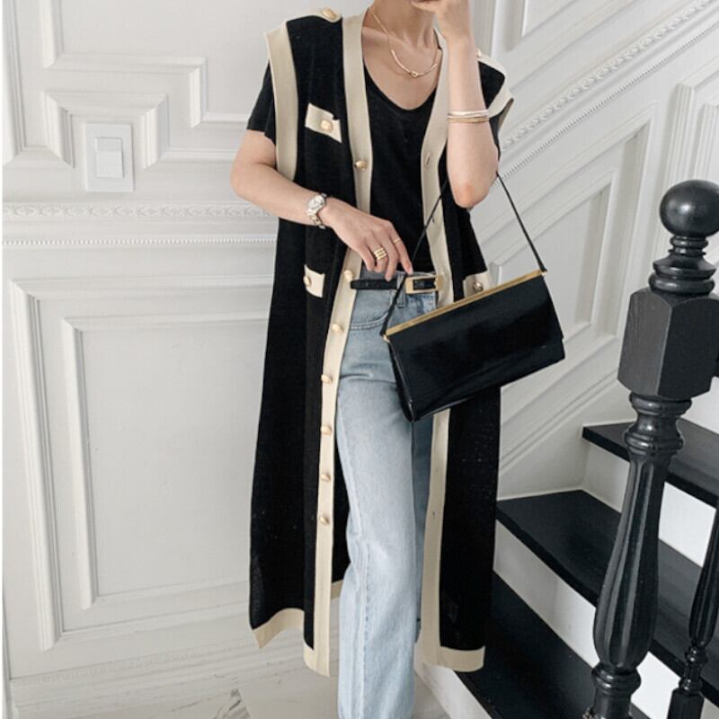 2way ノースリーブサマーニットワンピース 2color 1009 Linolala