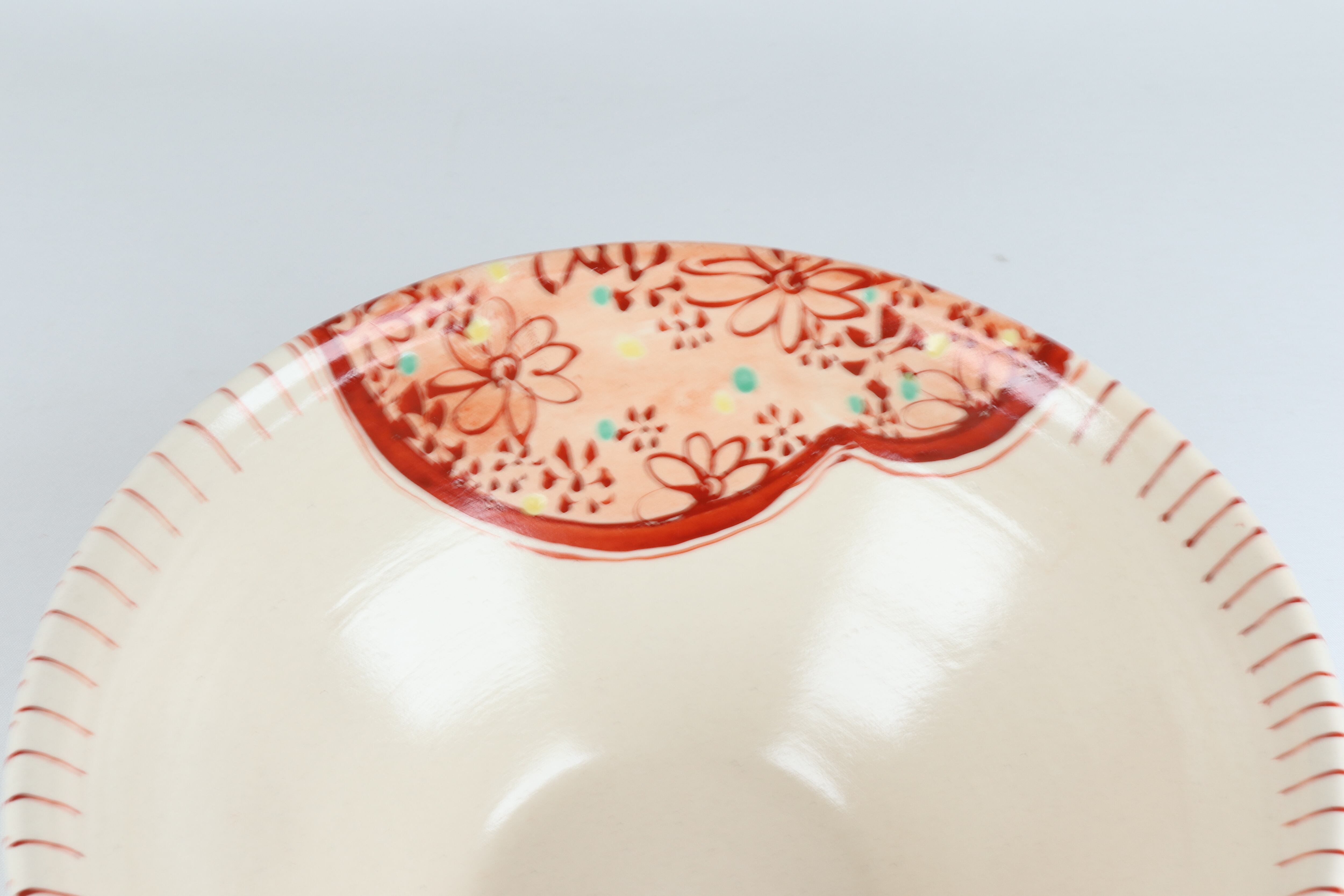 色絵 凛麵どんぶり 茜 | 宗山窯