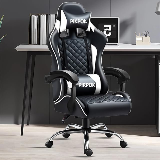 PikPok ゲーミングチェア PCチェア 135° リクライニング ゲームチェア