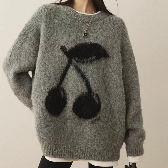 ビッグチェリーニット　3color　N00283