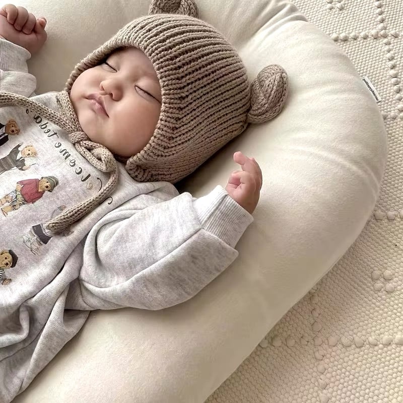 Babyねこちゃん♡お帽子&Libertyロンパースおめかしスタイル♪テディベア Babyねこちゃん♡お帽子&Libertyロンパースおめかしスタイル