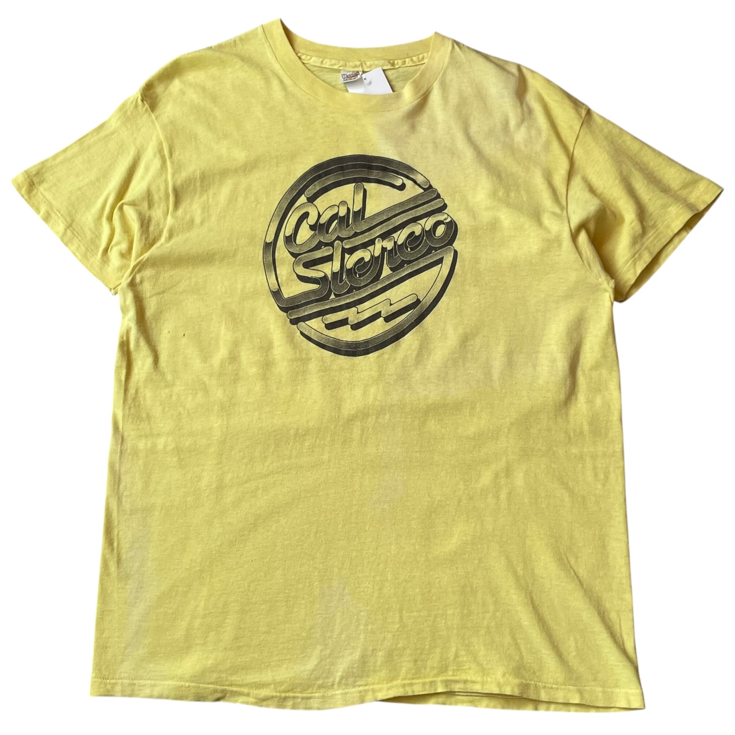 70s CAL STEREO logo print T-shirt