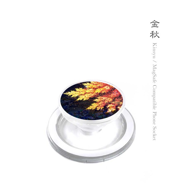 金秋  - 和風 クリアスマホソケット/MagSafe対応