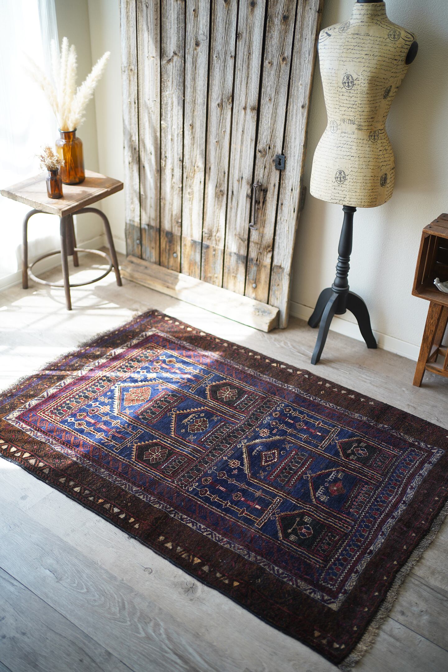 225】Vintage Afghan Baluch rug 1960's | ヴィンテージラグ専門店