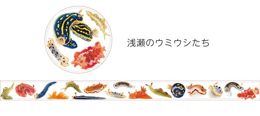 マスキングテープ】浅瀬のウミウシ | ヤドカリの国