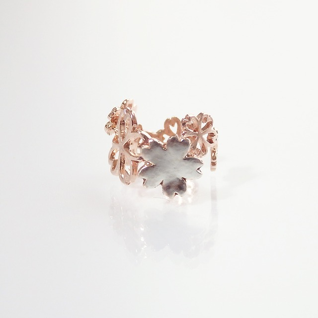 Sakura Blossom *〜桜のイヤーカフ〜* S (silver×pink gold)