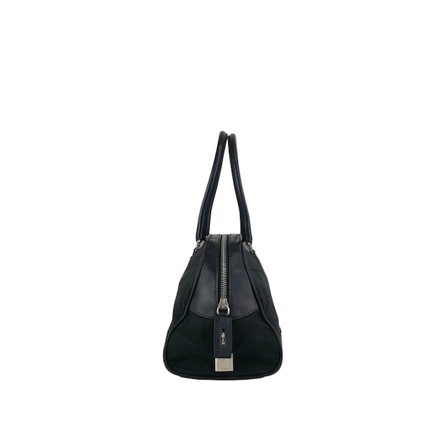 PRADA プラダ ボストンバッグ ブラック トライアングルロゴ ナイロン レザー vintage ヴィンテージ オールド mh4xag