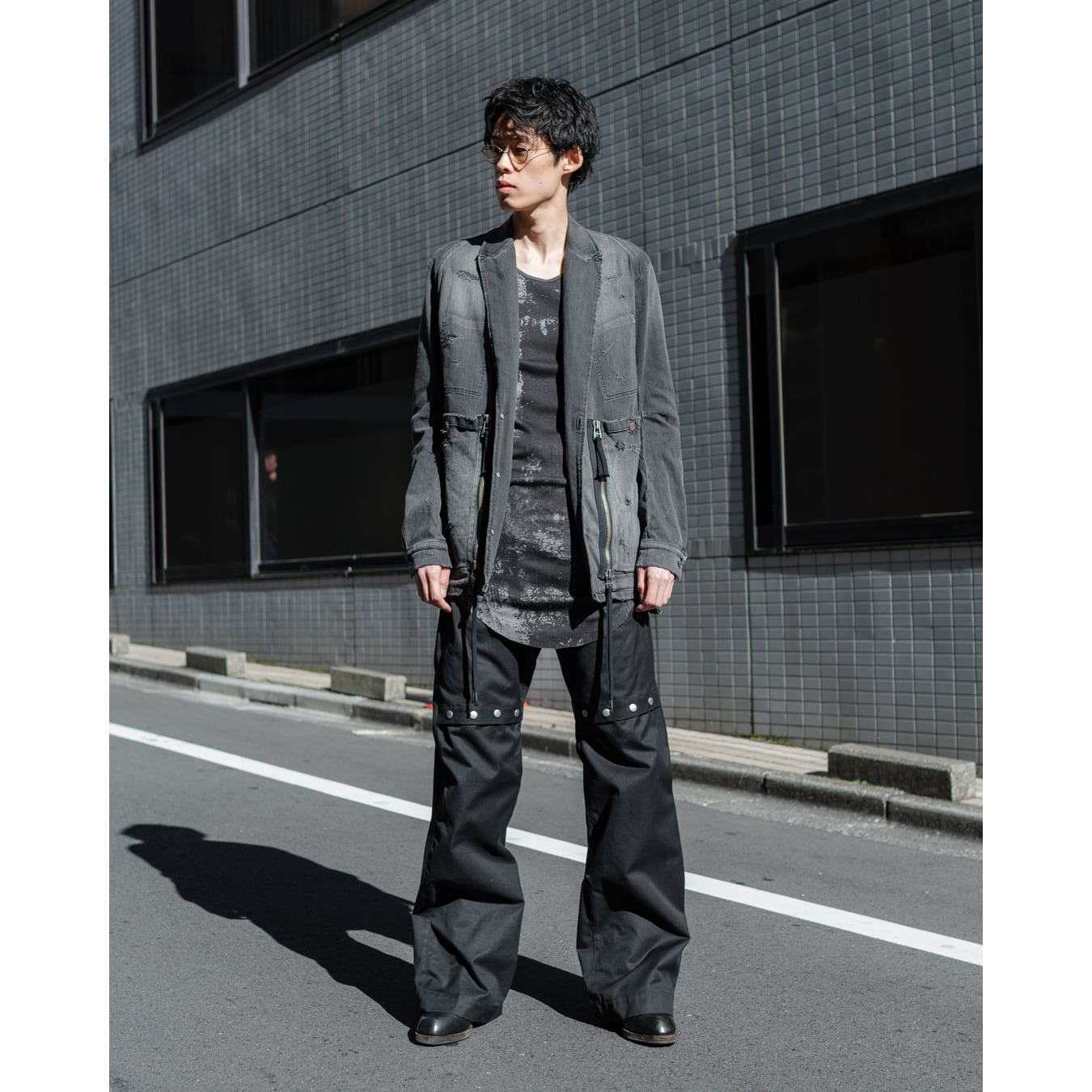 D.HYGEN リネンジャケット D.HYGEN] (ディーハイゲン) ST102-0125S Damage Repair Stretch Denim