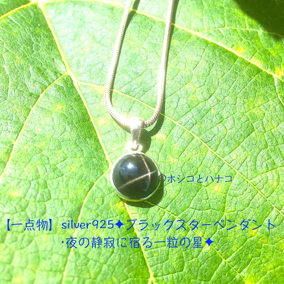 【一点物】silver925✦·.⋆ブラックスターペンダント·.⋆夜の静寂に宿る一粒の星✦