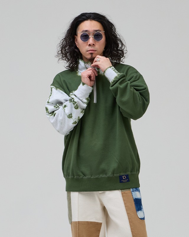 【数量限定】タイダイハーフジップトレーナー 森の番人