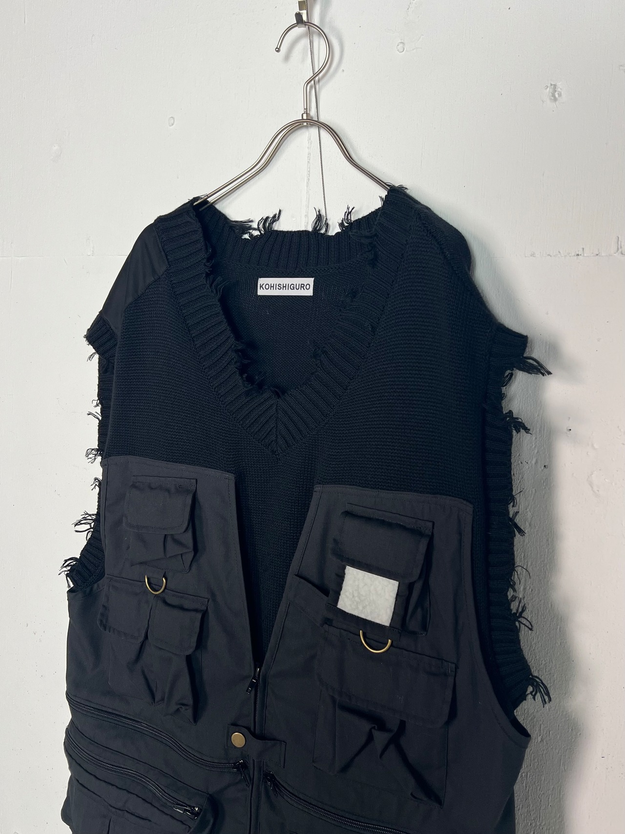 "再構築" Grange Knit×Vintage Fisher Docking Gilet - 7