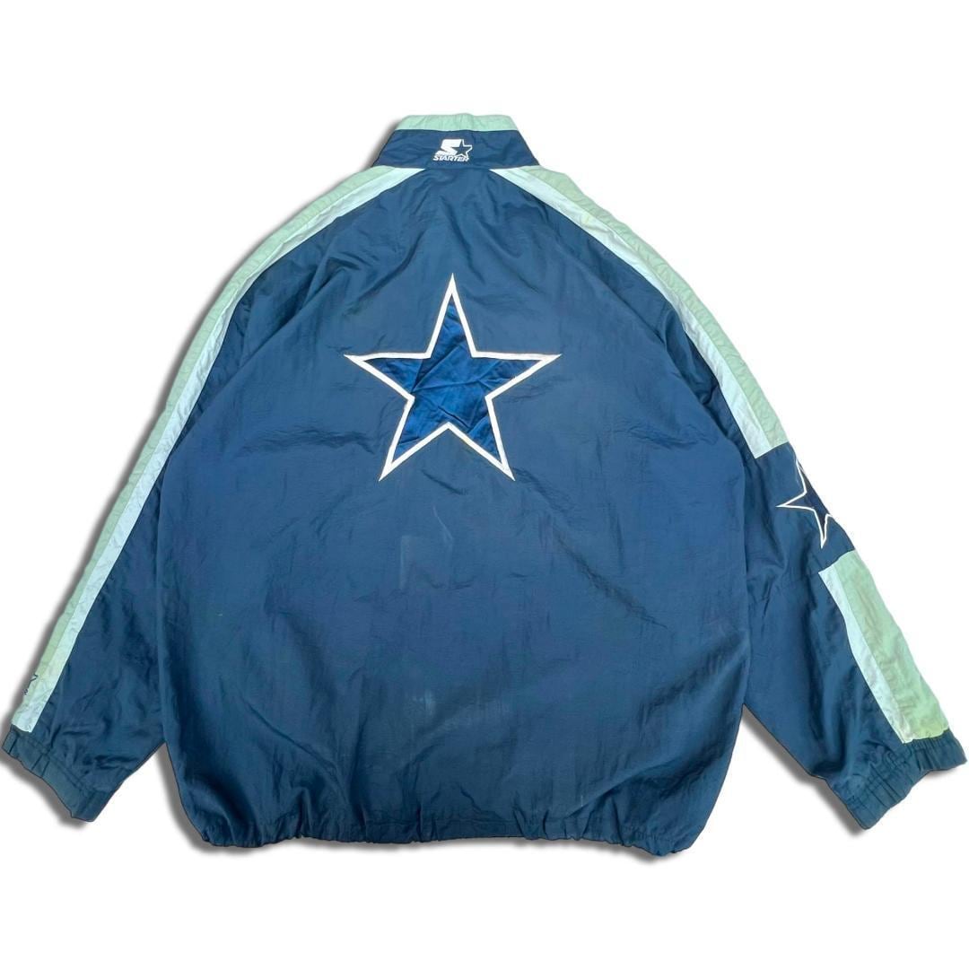 90s スターター NFL ナイロンジャケット XL ネイビー STARTER ダラス ...