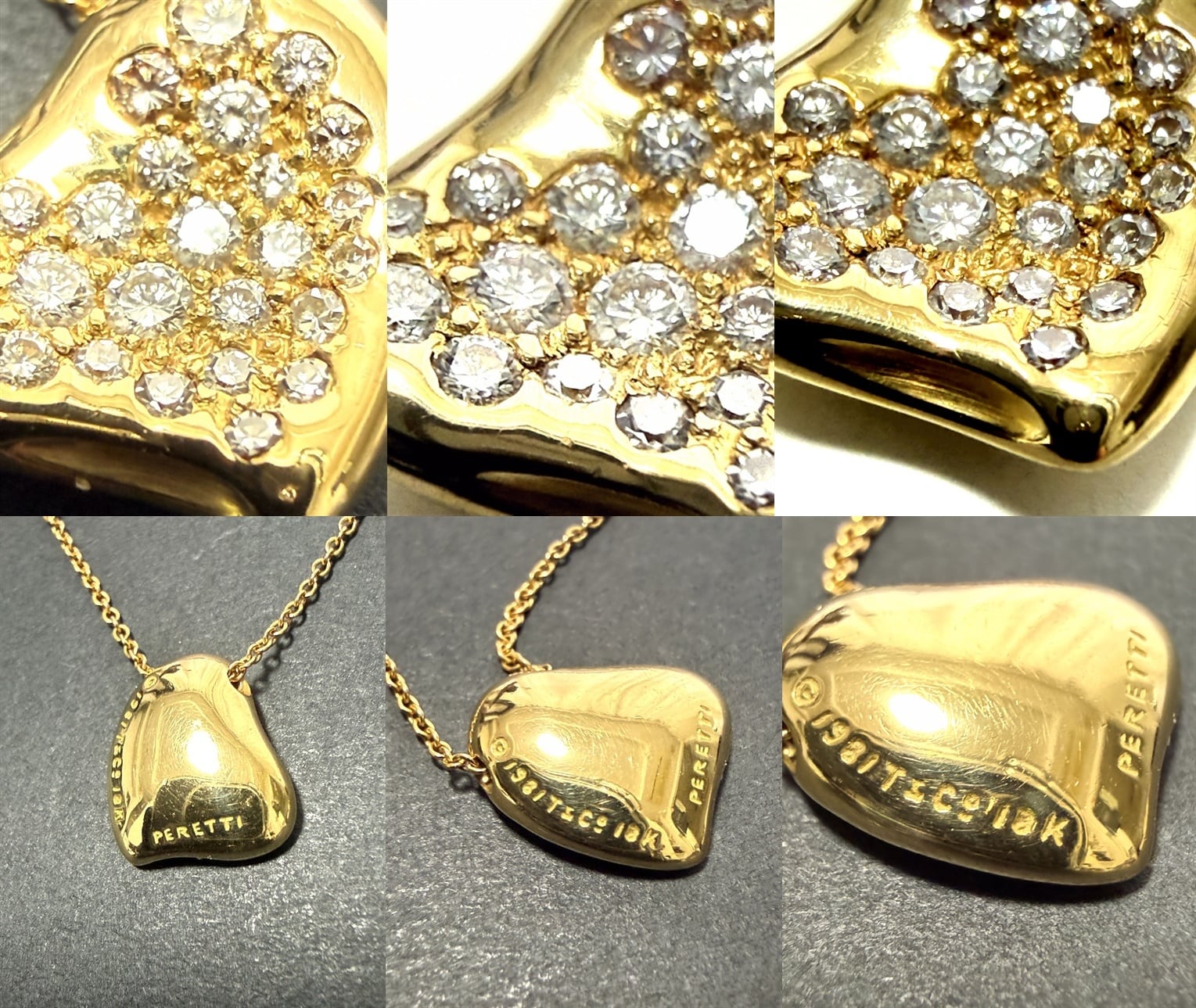TIFFANY ティファニー K18 YG エルサペレッティ フルハート パヴェ