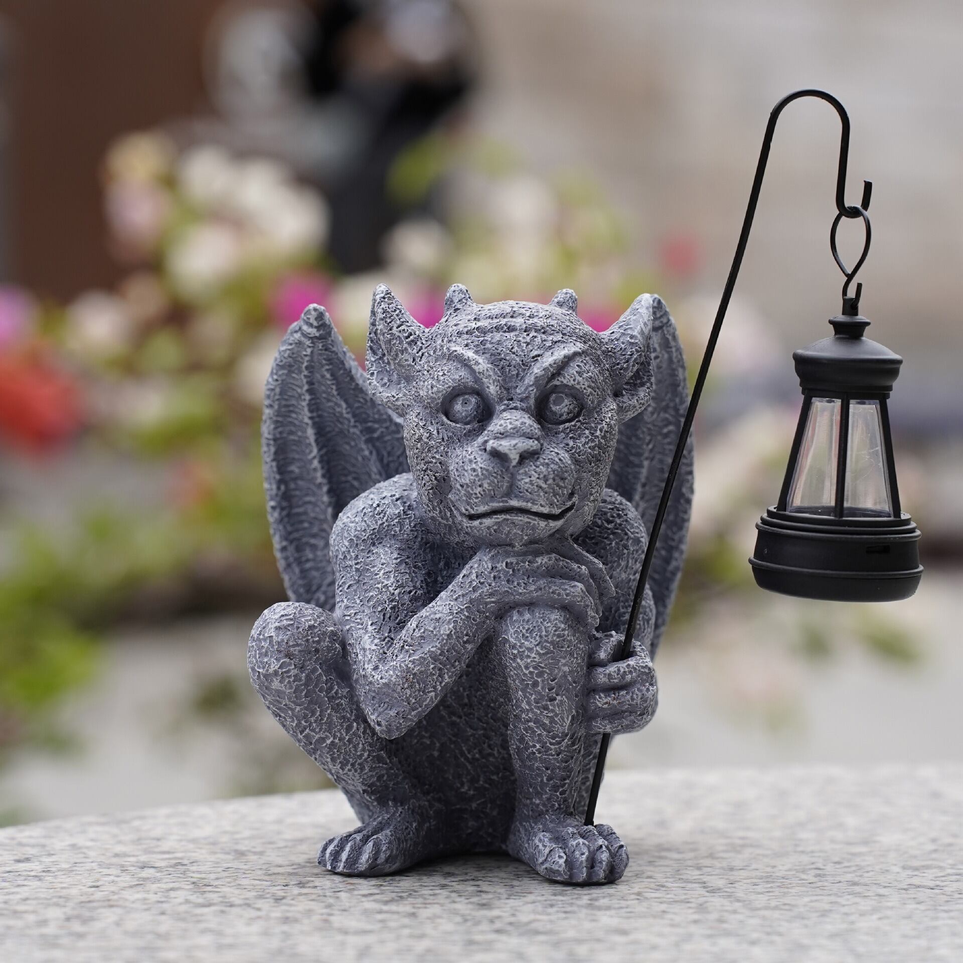 悪魔 デビル サタン ガーゴイル 置物 オブジェ ガーデン 庭 装飾 工芸