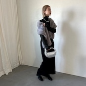 eco fur cape/gray