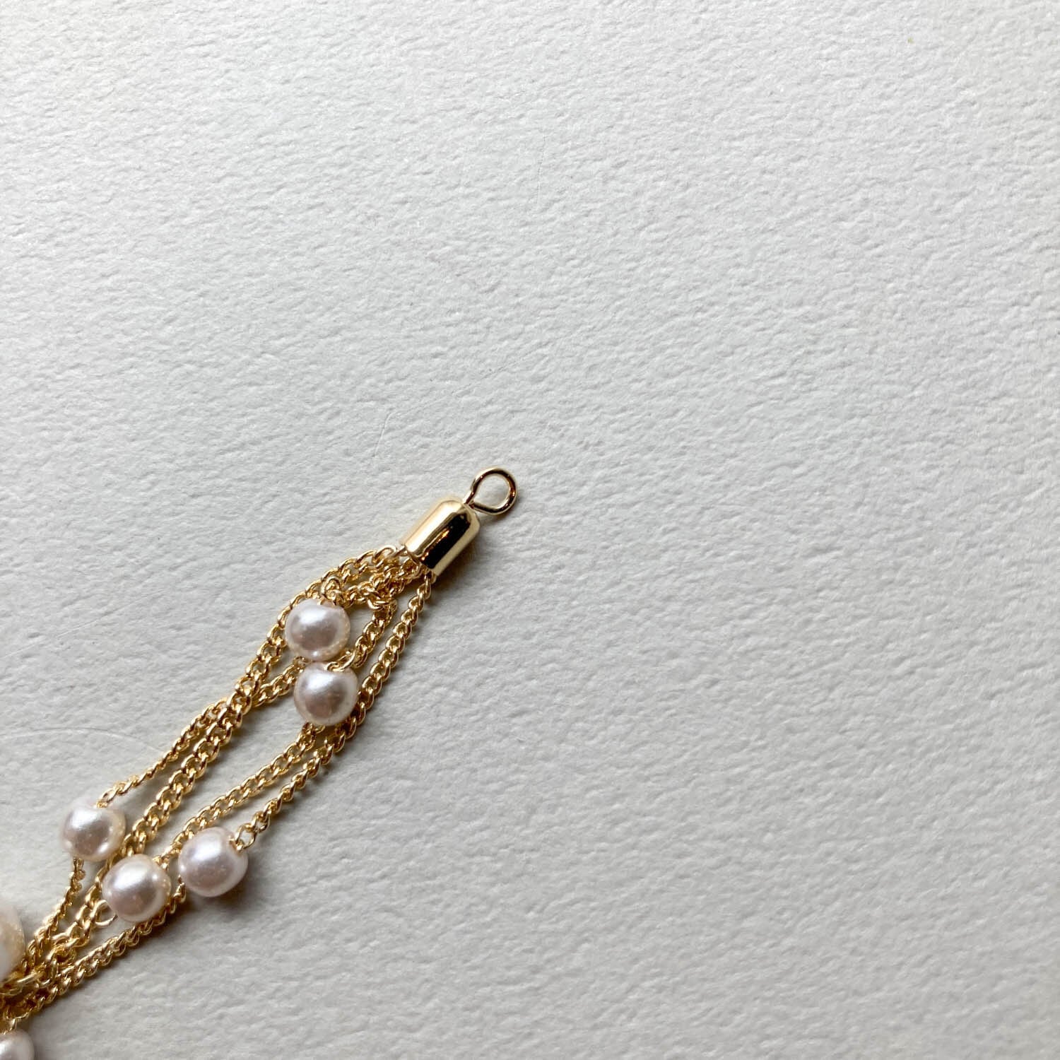 パール付きチェーンタッセル | Dua-アクセサリーパーツショップ