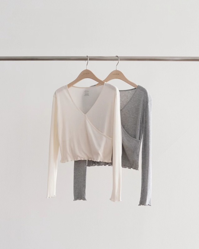 (OUNCE)  rie wrap long sleeveless tee / 2color