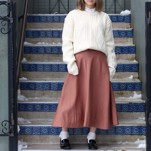 RETRO VINTAGE WOOL FLAIR SKIRT/レトロ古着ウールフレアスカート