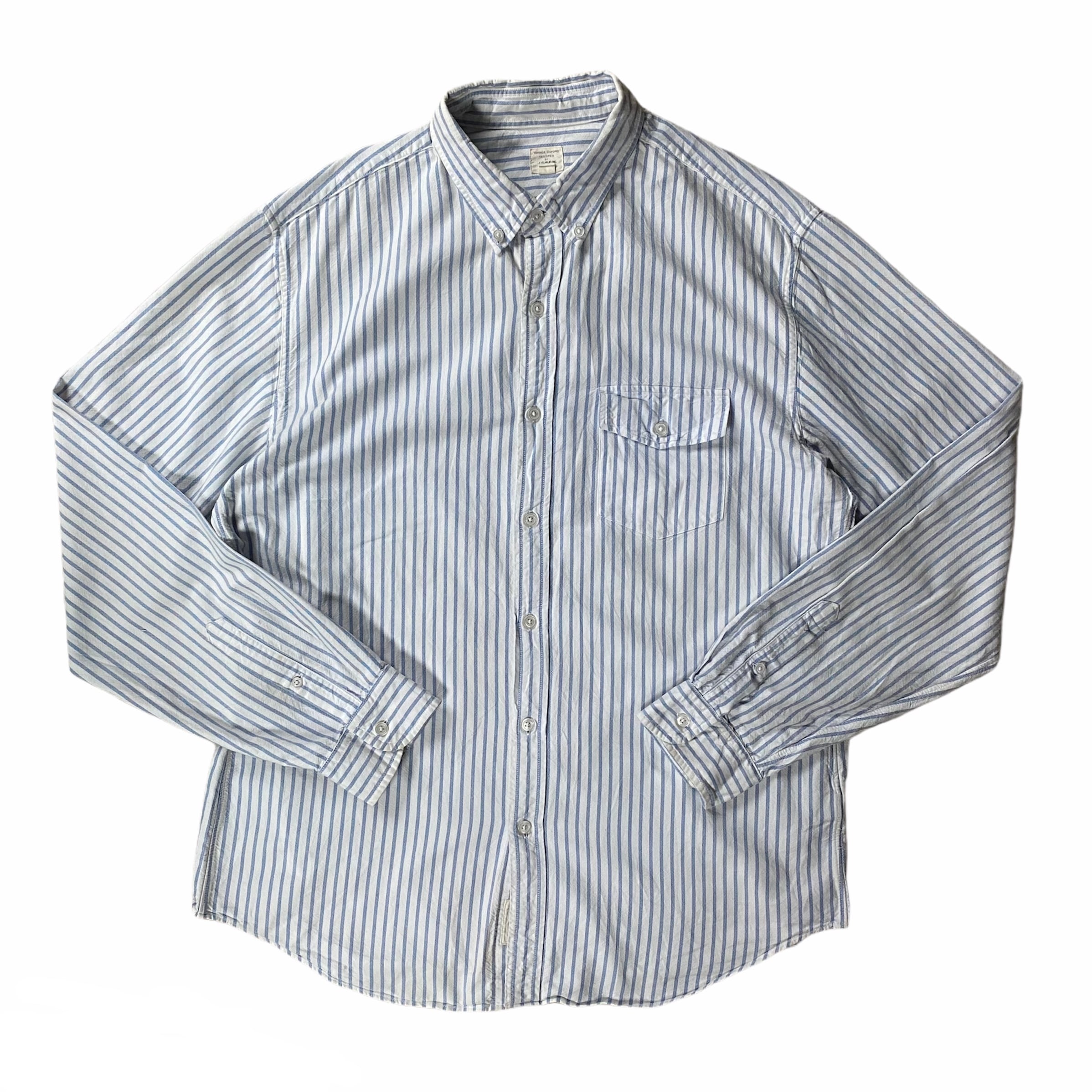 90s j.crew ストライプ柄 シャツ 古着 ビンテージ 美品 ボタンダウン