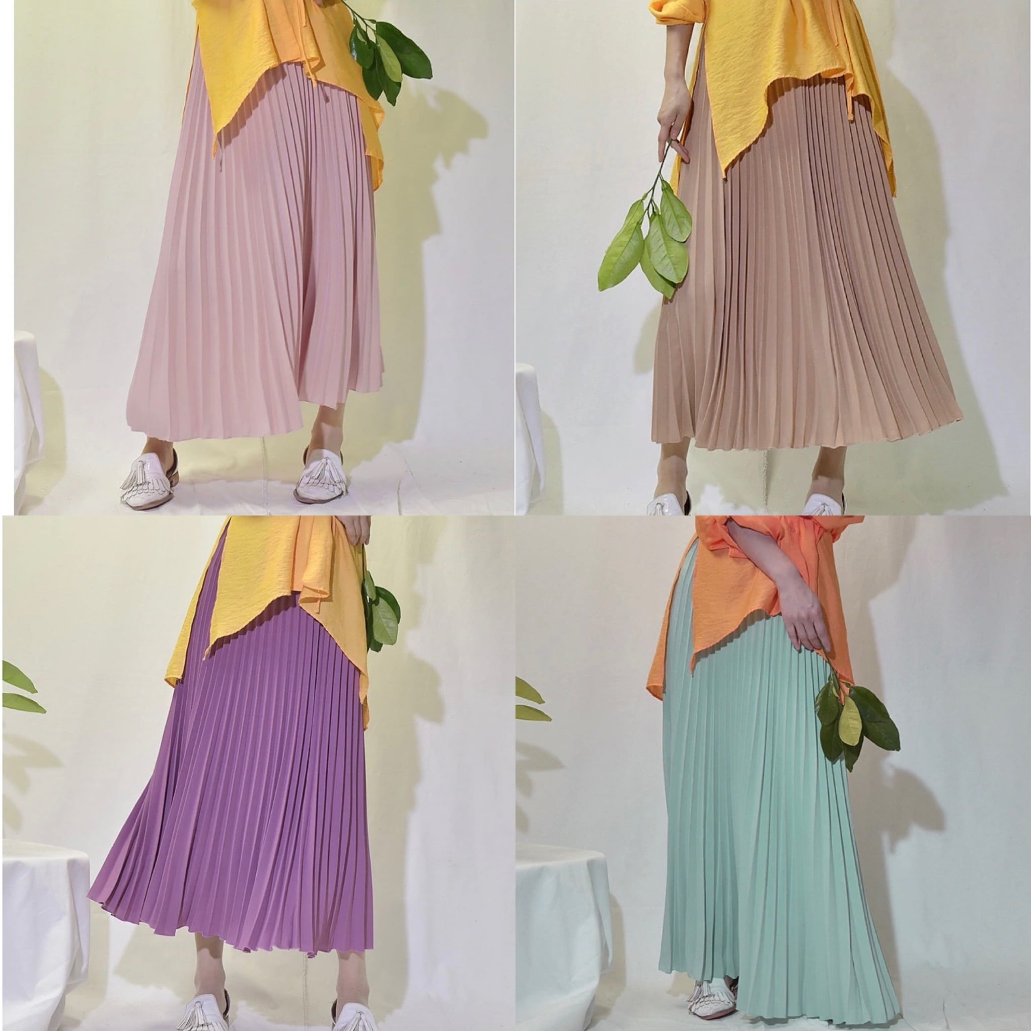 プリーツプリーツロングスカート　size2 プリーツスカート 着丈90 | sumomotown