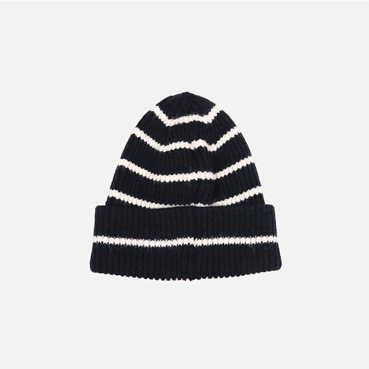 ★PINSTRIPED WOOL KNIT HAT　　　25190