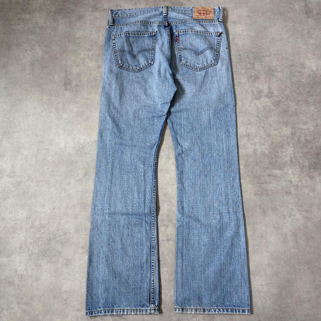 リーバイス527 Levis W33 フレア ブーツ 青 古着 ヒゲ 21606 | fuufu