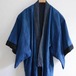 着物 藍染 木綿 縞模様 長着 ジャパンヴィンテージ 大正 昭和 リメイク素材 | indigo kimono robe long stripe japanese fabric vintage cotton