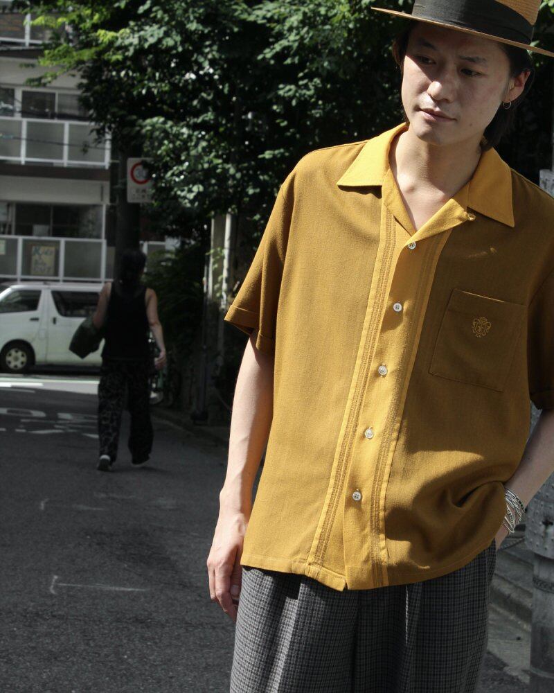 Vintage S/S Loop Collar Rayon Shirt [Penneys TOWNCRAFT] [Late