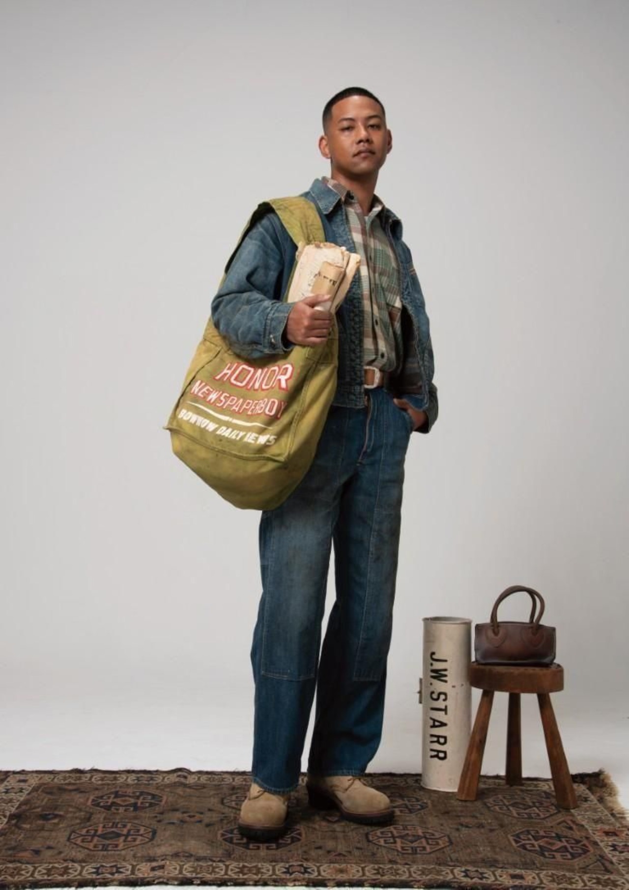 【BOW WOW】REPAIRED MOUNTAIN POCKET FLANNEL SHIRT