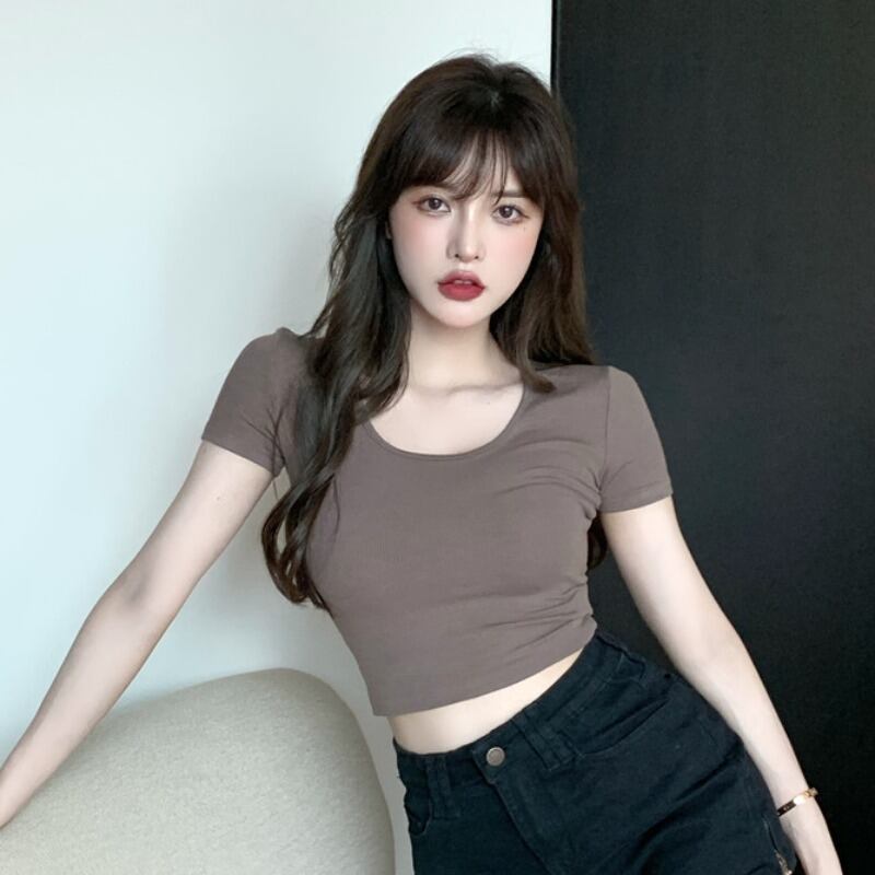 サマーホワイトショートTシャツ シャツ スタイルトップス かわいい 夏物 YY-ファッション74528680822