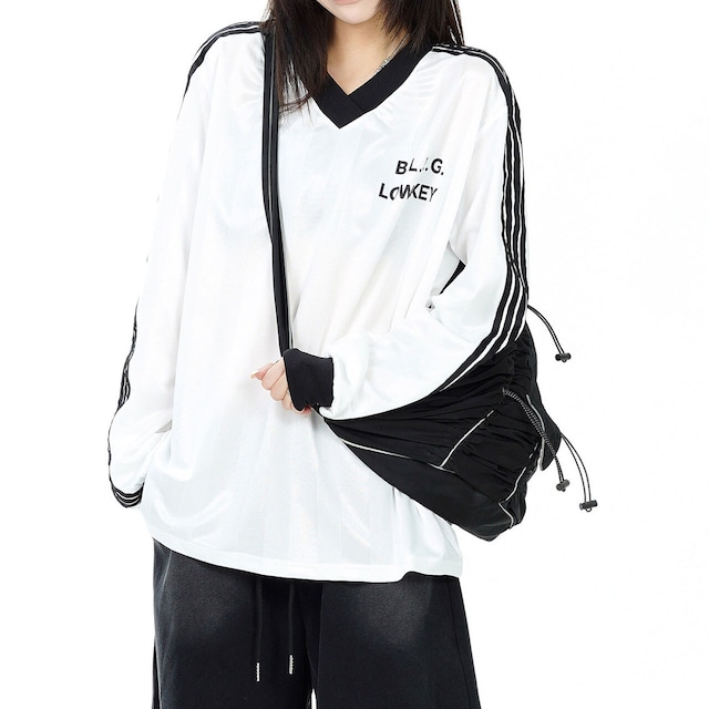 スポーツラインレタリングゲームTシャツ 2col R02482