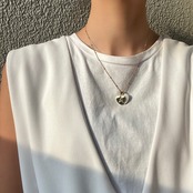 イニシャル　ハートネックレス［GSN106］