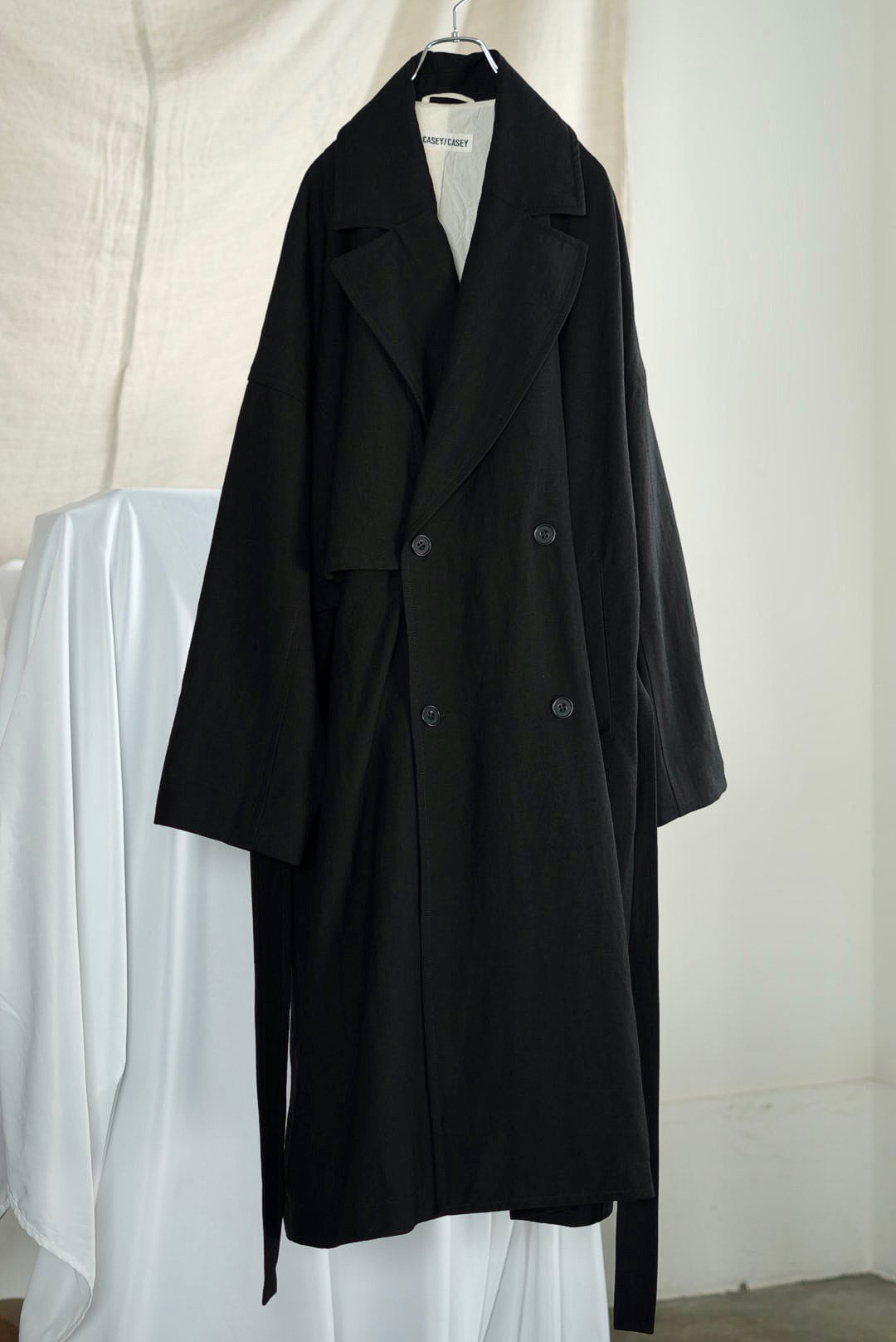 CASEY CASEY - MOON COAT - LIN WOOL - BLACK