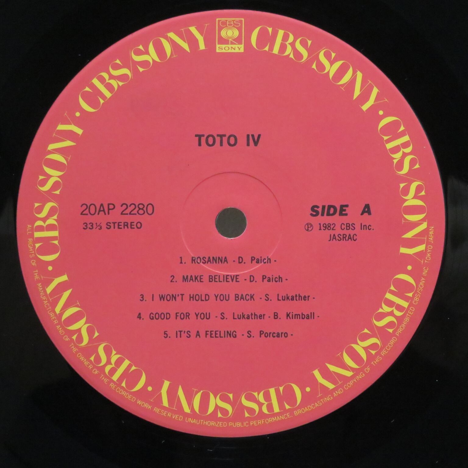 Toto / Toto IV [20AP 2280] - 画像3
