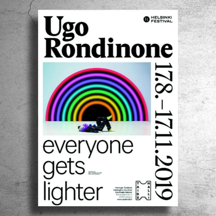 100部限定 アートポスター ウーゴロンディノーネ ミュージアムポスター 現代美術家『ウーゴ・ロンディノーネ』2019年フィンランドでの