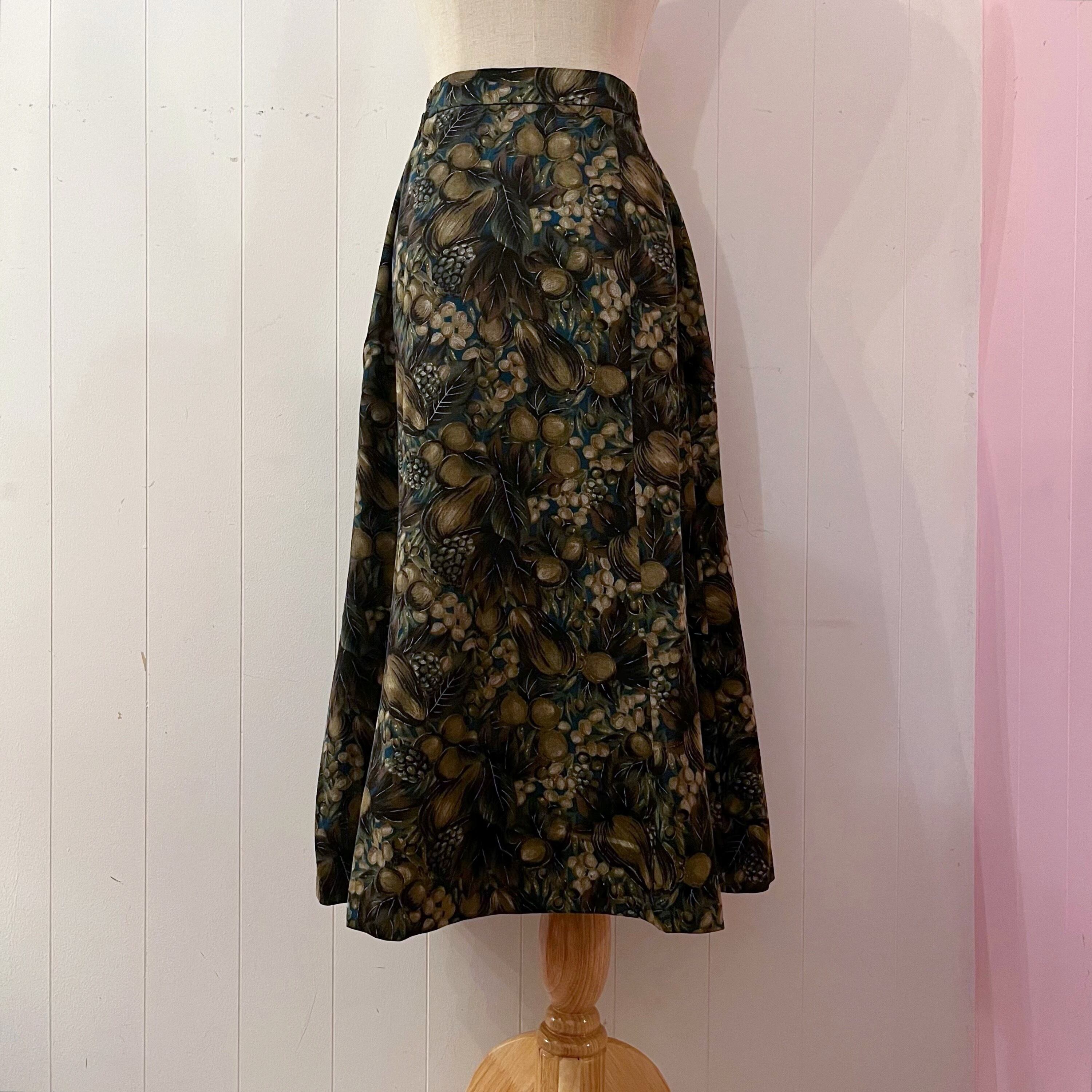 la france green flare skirt