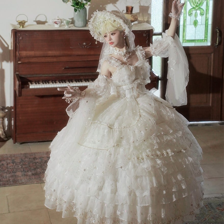 白 ロリィタ フルセット ホワイトロリィタ | ロリータファッション通販 SEASONZ