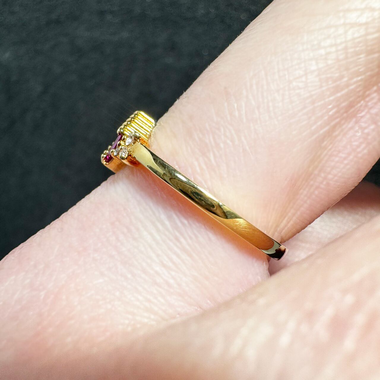K18 ルビー ダイヤモンド リング 0.88 ct 0.22 ct K18YG 0.22ct ルビーリング | カオキ | 日本最大級の品揃えを誇る